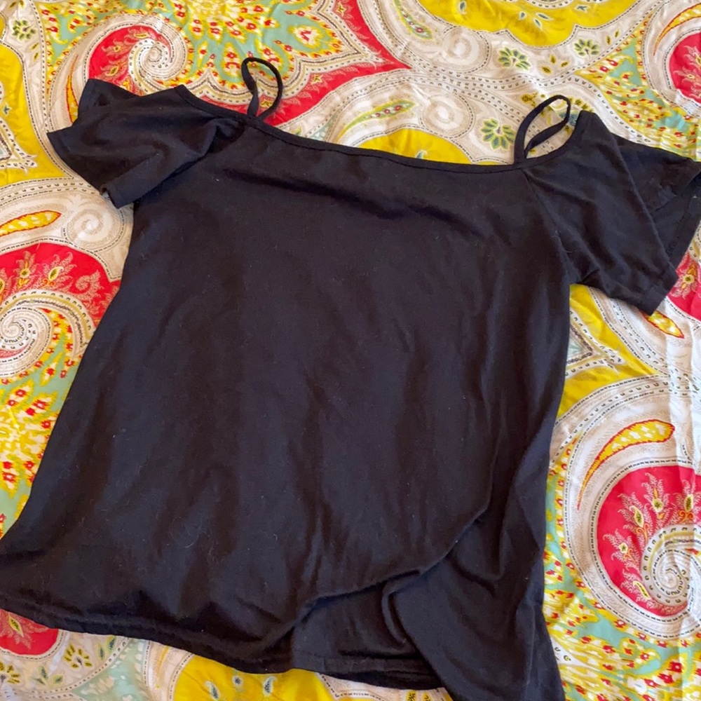 Off the shoulder black top